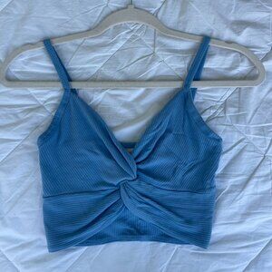 Aritzia Ribbed Twist-Front Tank Top (Wilfred)